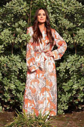 As seen on Kyle Richards Tiger and Zebra Print Robe Dress