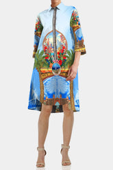 Blue Midi Dress for Women