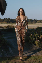 Animal Print Fitted Blazer