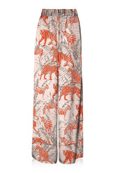 As seen on Kyle Zebra and Tiger Silk Pants in Orange