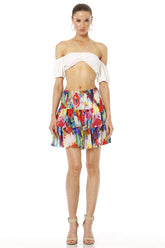 Bianca Tiered Mini Skirt With Floral Print
