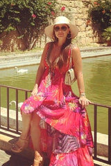 As Seen On Kyle RIchards High Low Maxi Dress