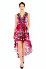 Annabella Butterfly-Print Handkerchief Kieran Hi-Low dress