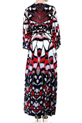 Annabella Print Designer Wrap Maxi Dress