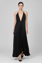 Black Maxi Handkerchief Dress