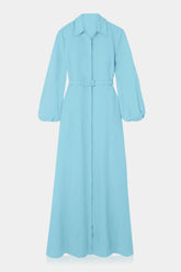Aqua Blue Shirt Dress
