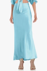 Aqua Blue Floor Length Skirt