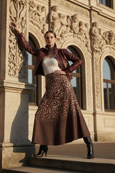 Animal Print Ladies Midi Skirts