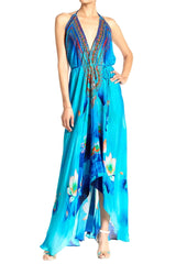 Blue Infinity Maxi Dress