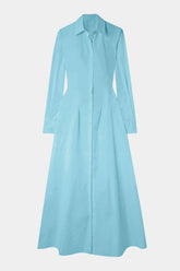 Aqua Blue Dress With Long Sleeves