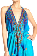 Blue Infinity Maxi Dress
