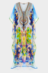 Blue Kaftan Vacation Outfits Women