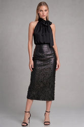 Black Sequin Skirt