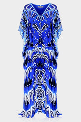 Blue Kaftan Dresses For Beach Vacation