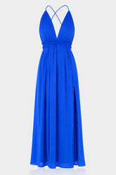 Blue Cut Out Maxi Dress for Women