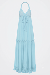 Aqua Blue Floor Length Dress