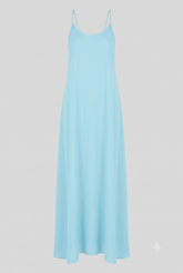Aqua Blue Long Camisole Dress
