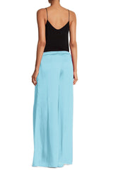 Aqua Blue Pants Wide Leg High Waist