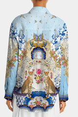 Blue Long Sleeve Shirts Women