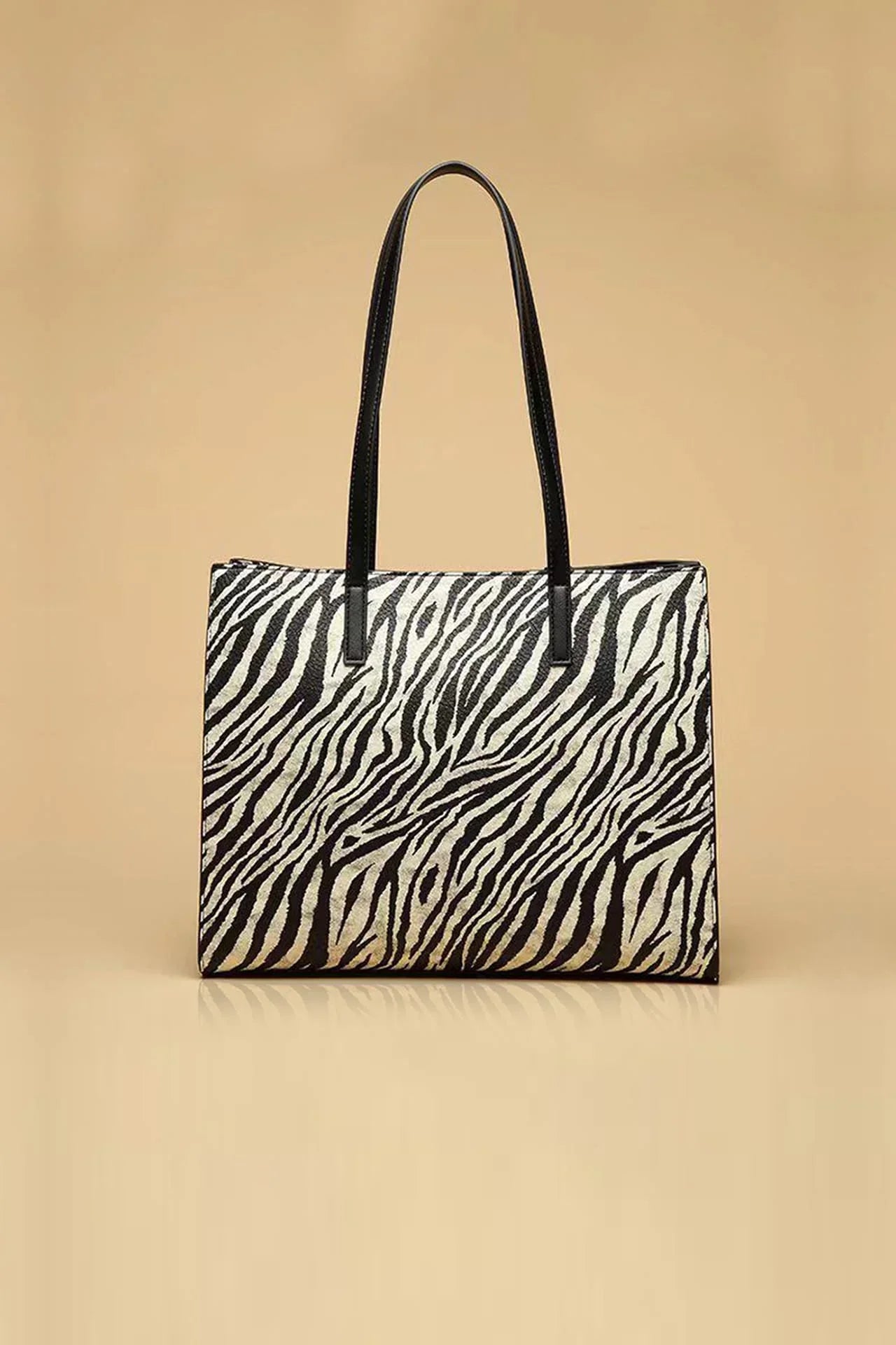 Black Handle Zebra Luxury Purse