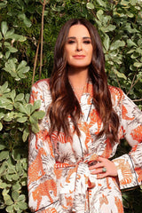 As seen on Kyle Richards Tiger and Zebra Print Robe Dress