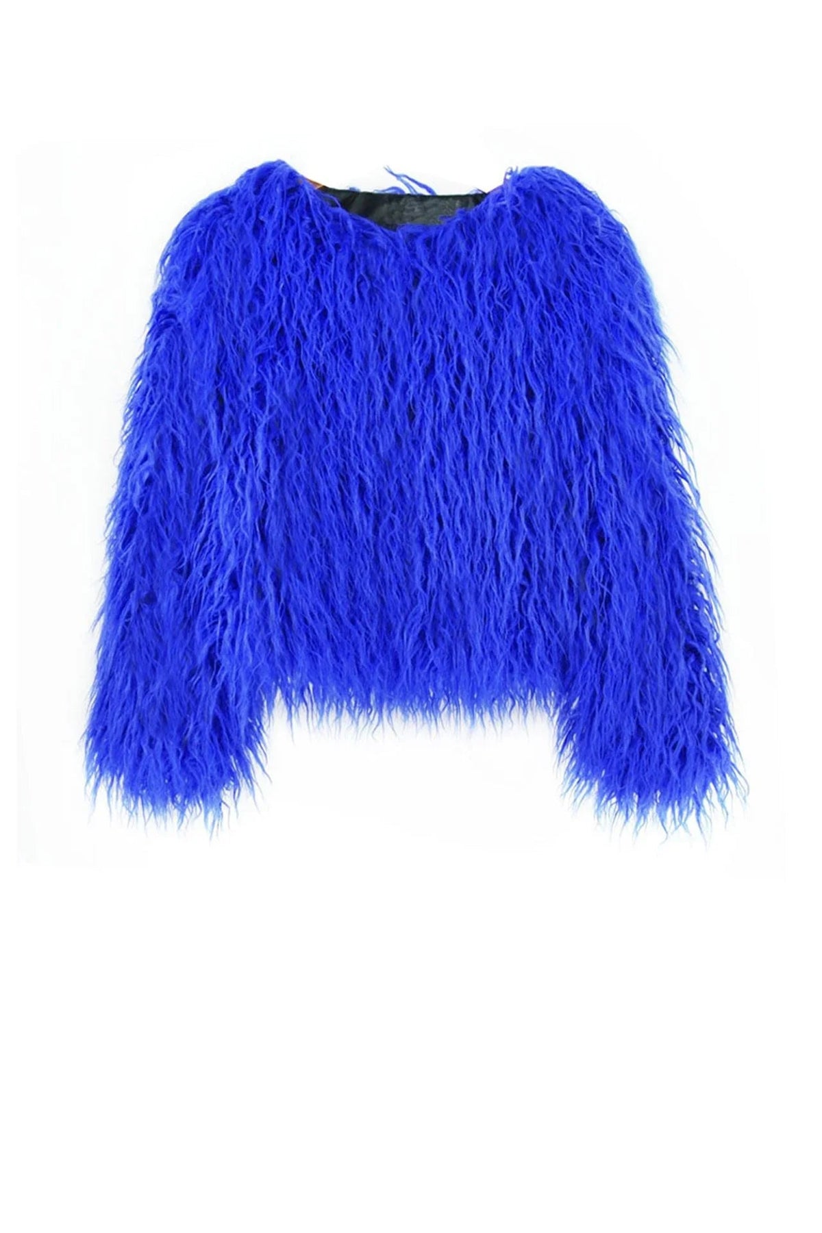 Blue Faux Fur Coat | Cool-Toned Luxury Outerwear