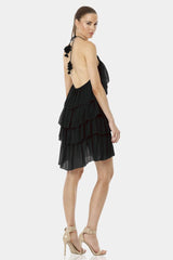 Black Dress With Ruffled Detailing