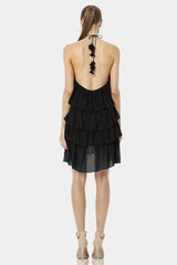 Black Dress With Ruffled Detailing