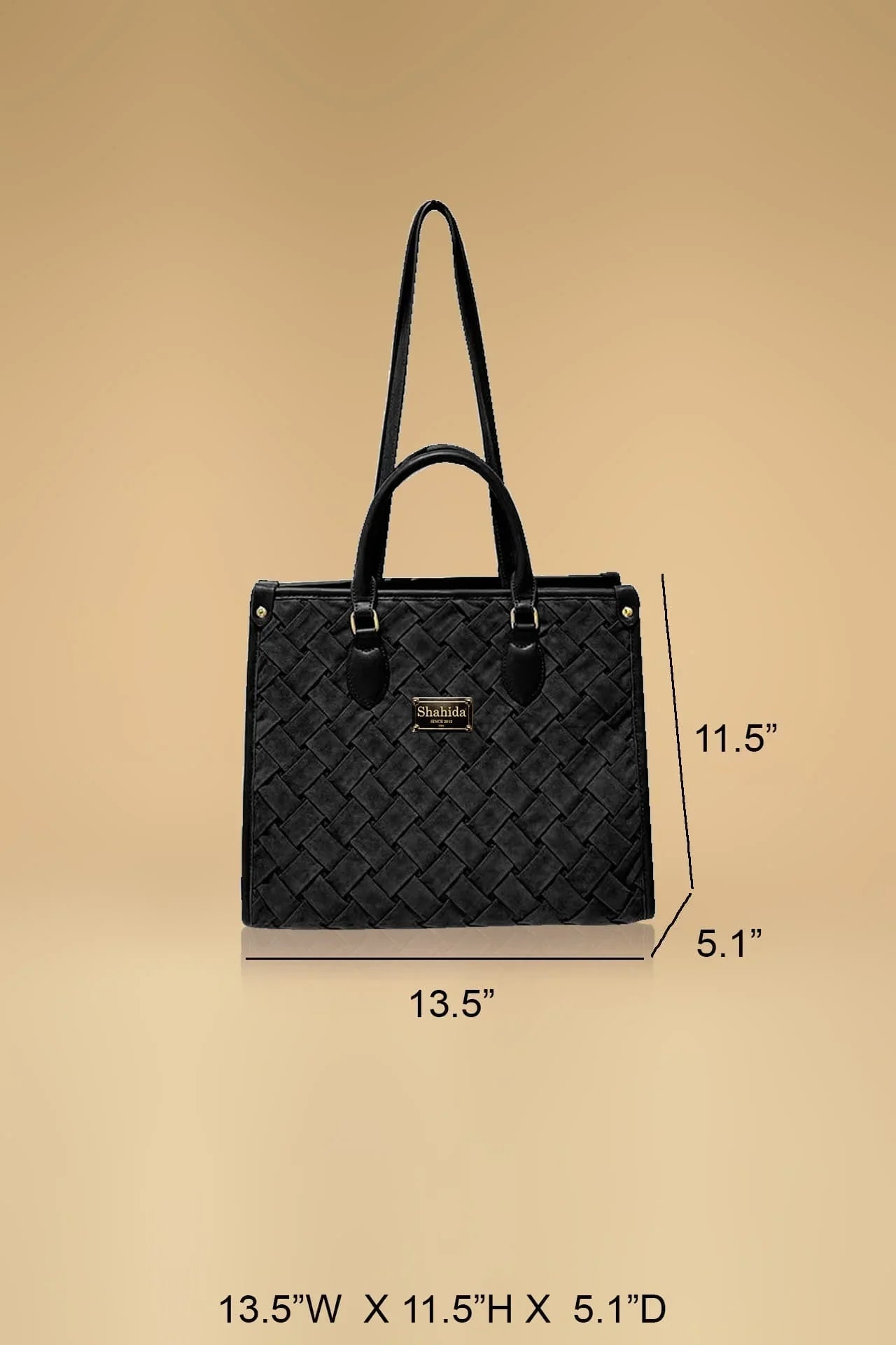 Black Elegant Designer Tote Bag