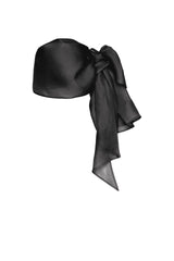 Black Organza Scarf – Sheer Lightweight Elegant Wrap