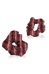 Biodegradable Fabrics Vegan Silk Scrunchie In Blood Stone