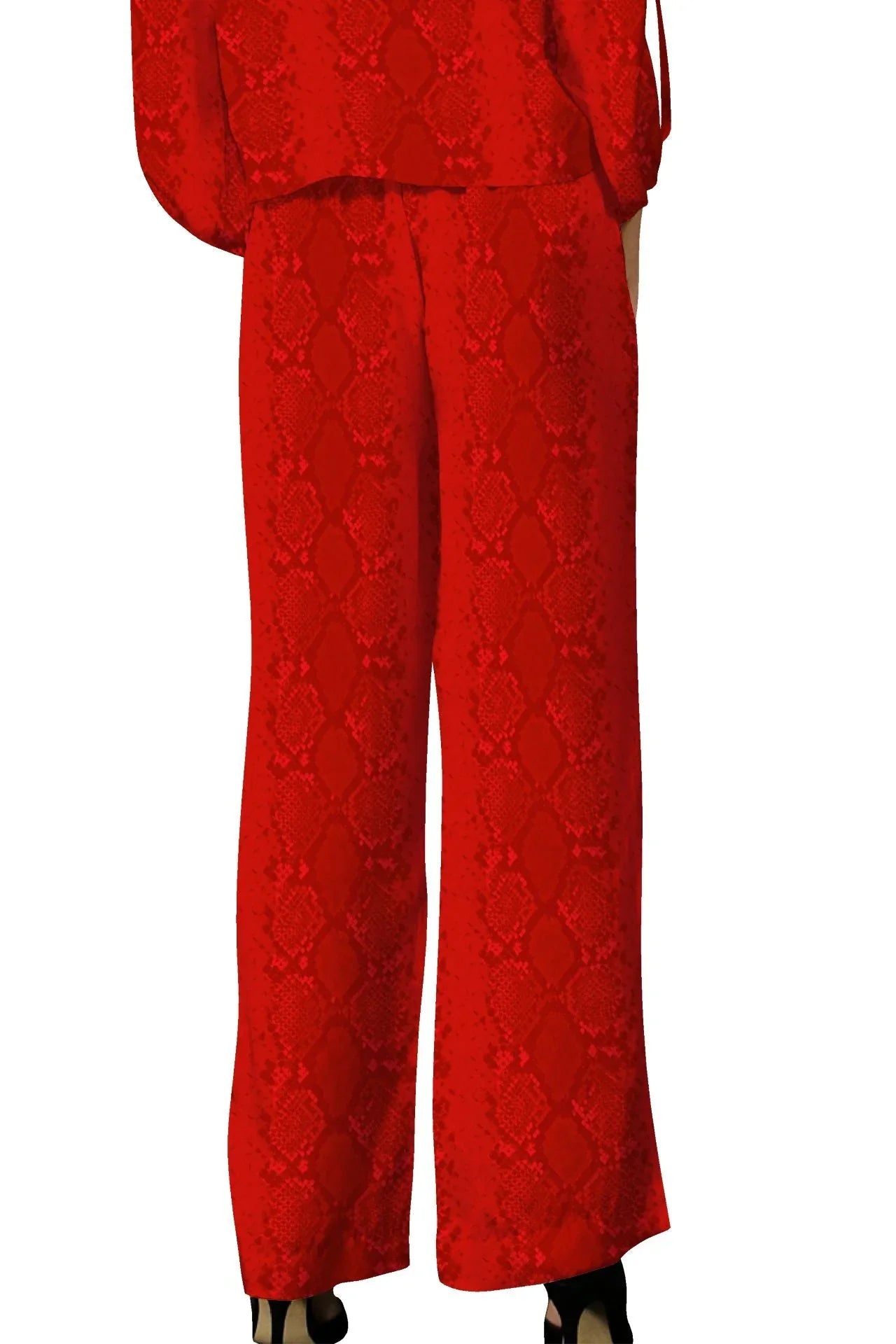 Biodegradable Fabrics Matching Suit Set in Blood Stone