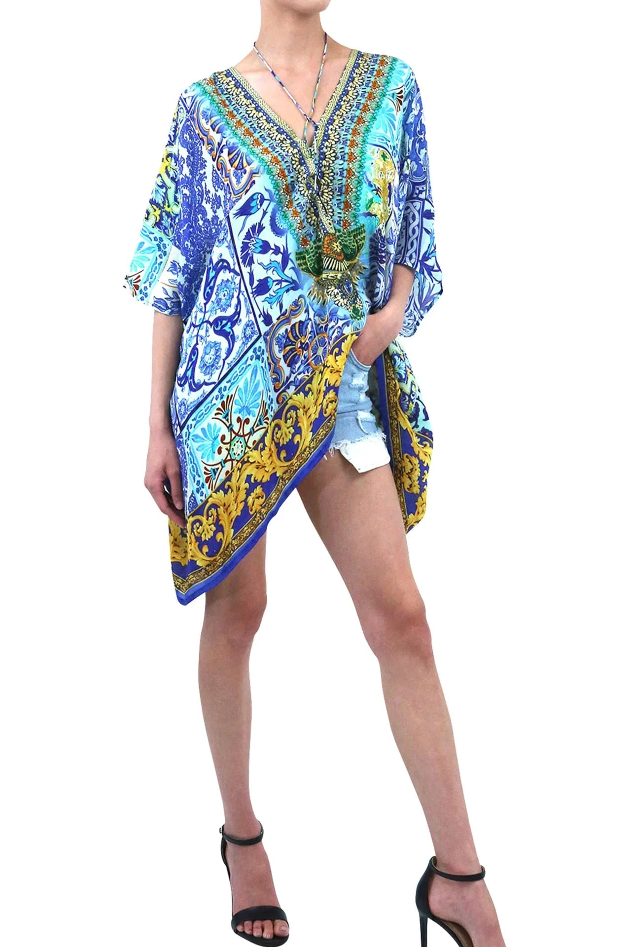 Blue Women's Kaftan Short