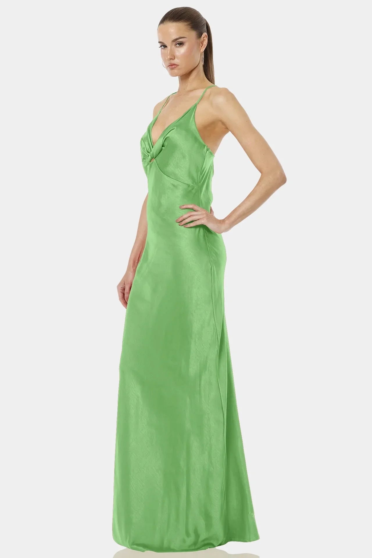 Aura Mint Green Backless Bodycon Dress