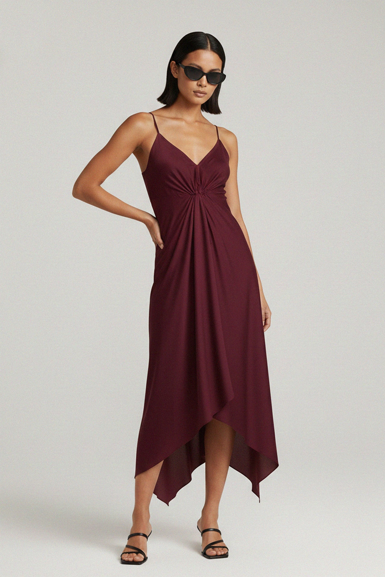 Asymmetrical Midi Dress