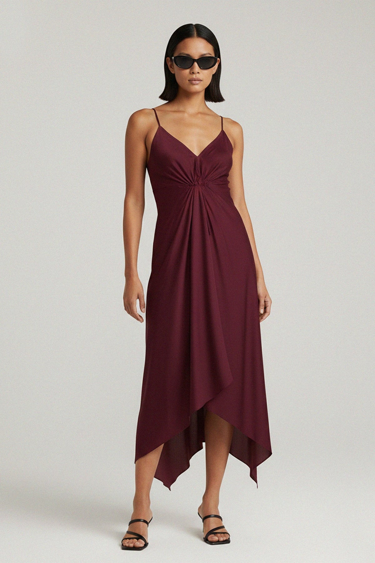 Asymmetrical Midi Dress