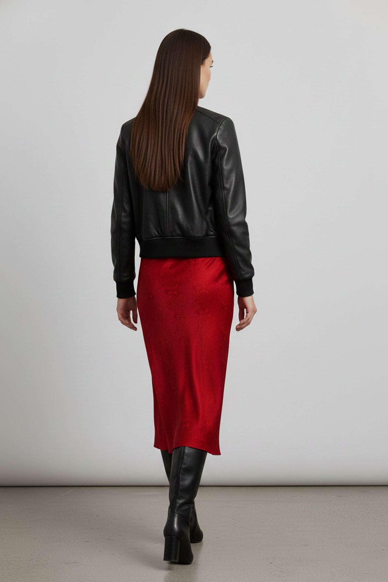 Blood Stone Camisole Midi Slip Dress Made In Vegan Silk