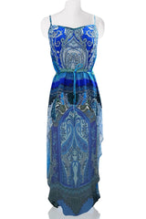 Blue High Low Cami Maxi Dress
