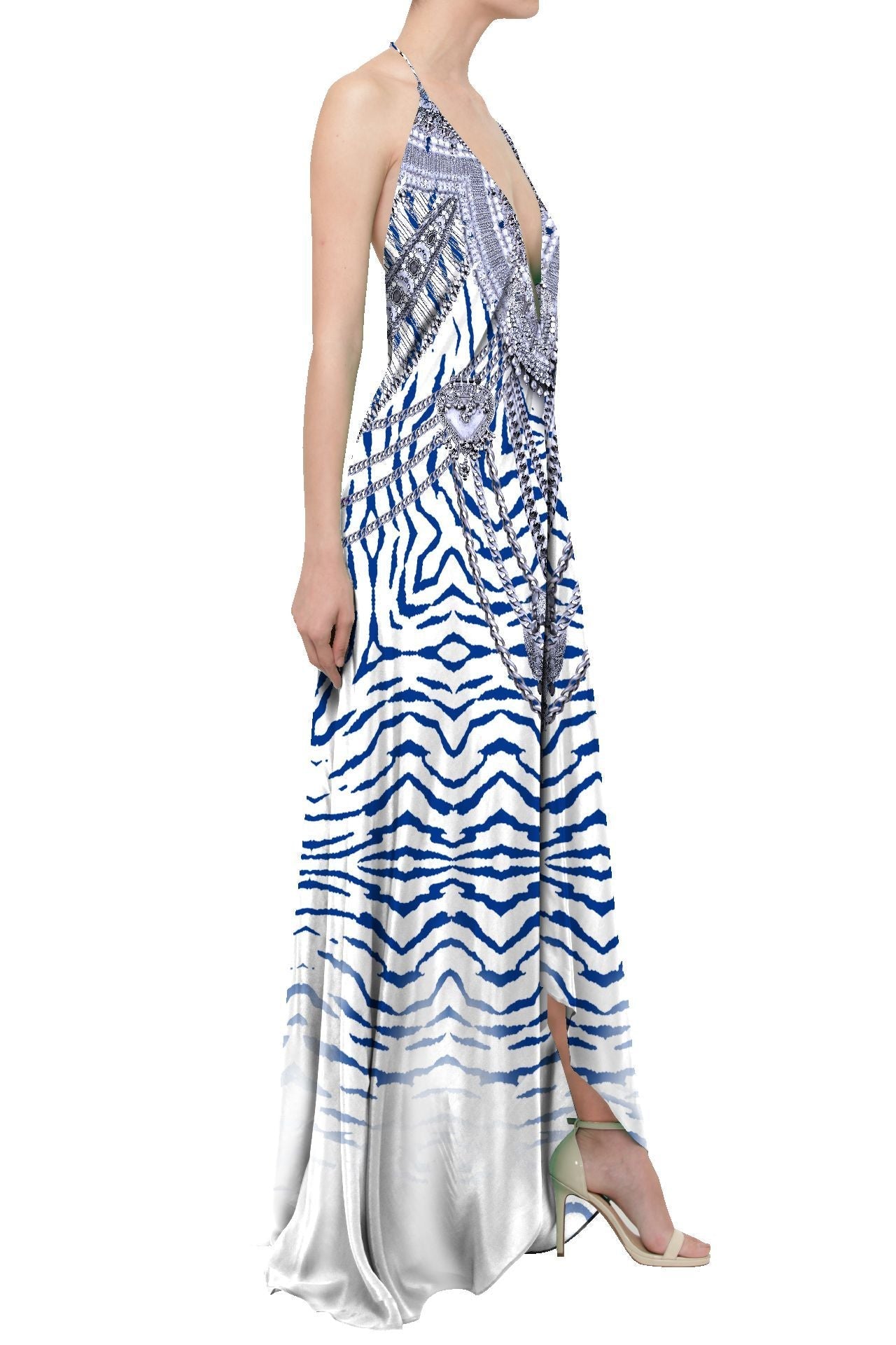 3 Way to wear Dress in Zebra Print