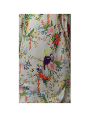 Bird Print Bias Mini Skirt