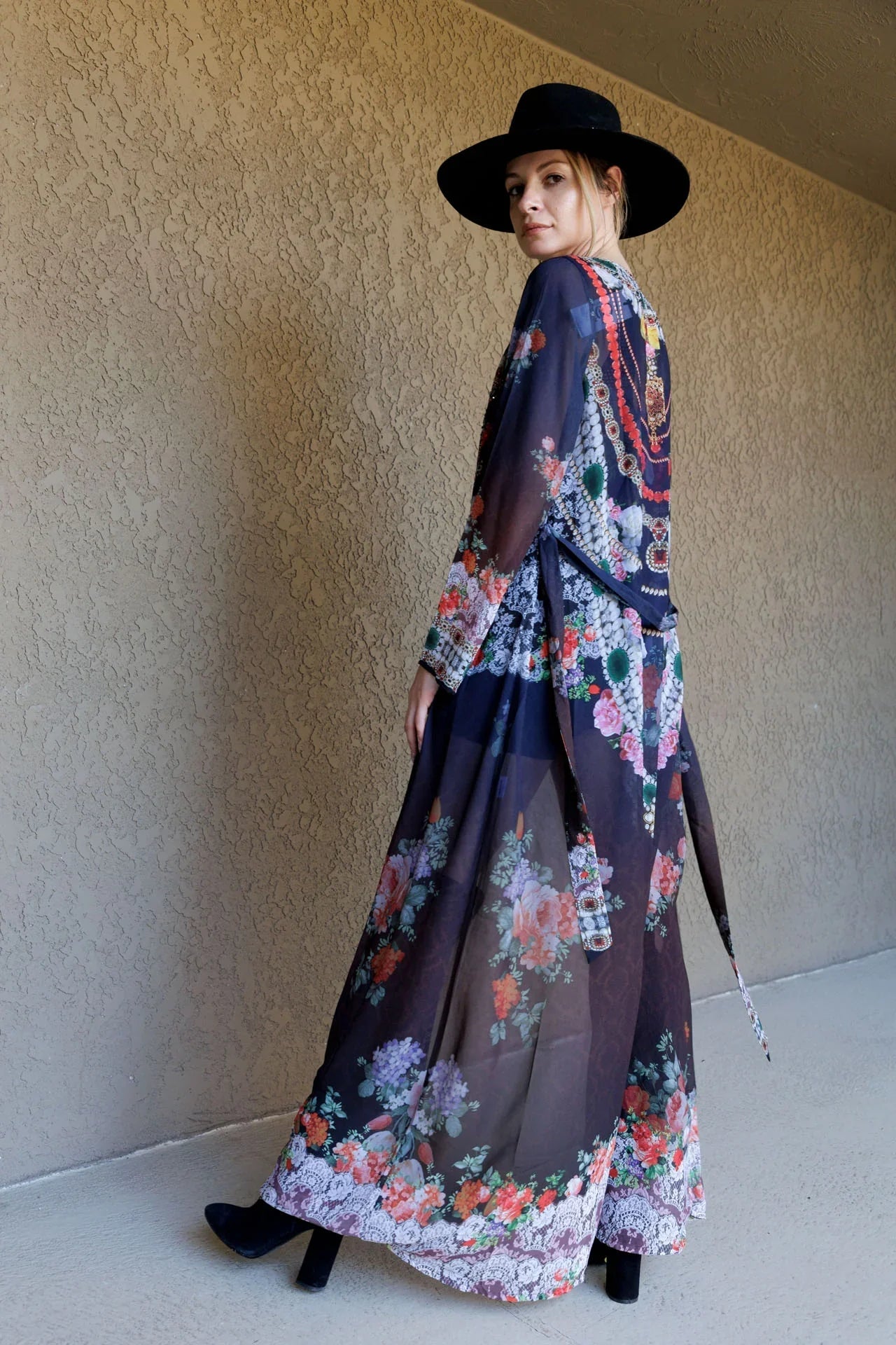 Black Full Length Caftan
