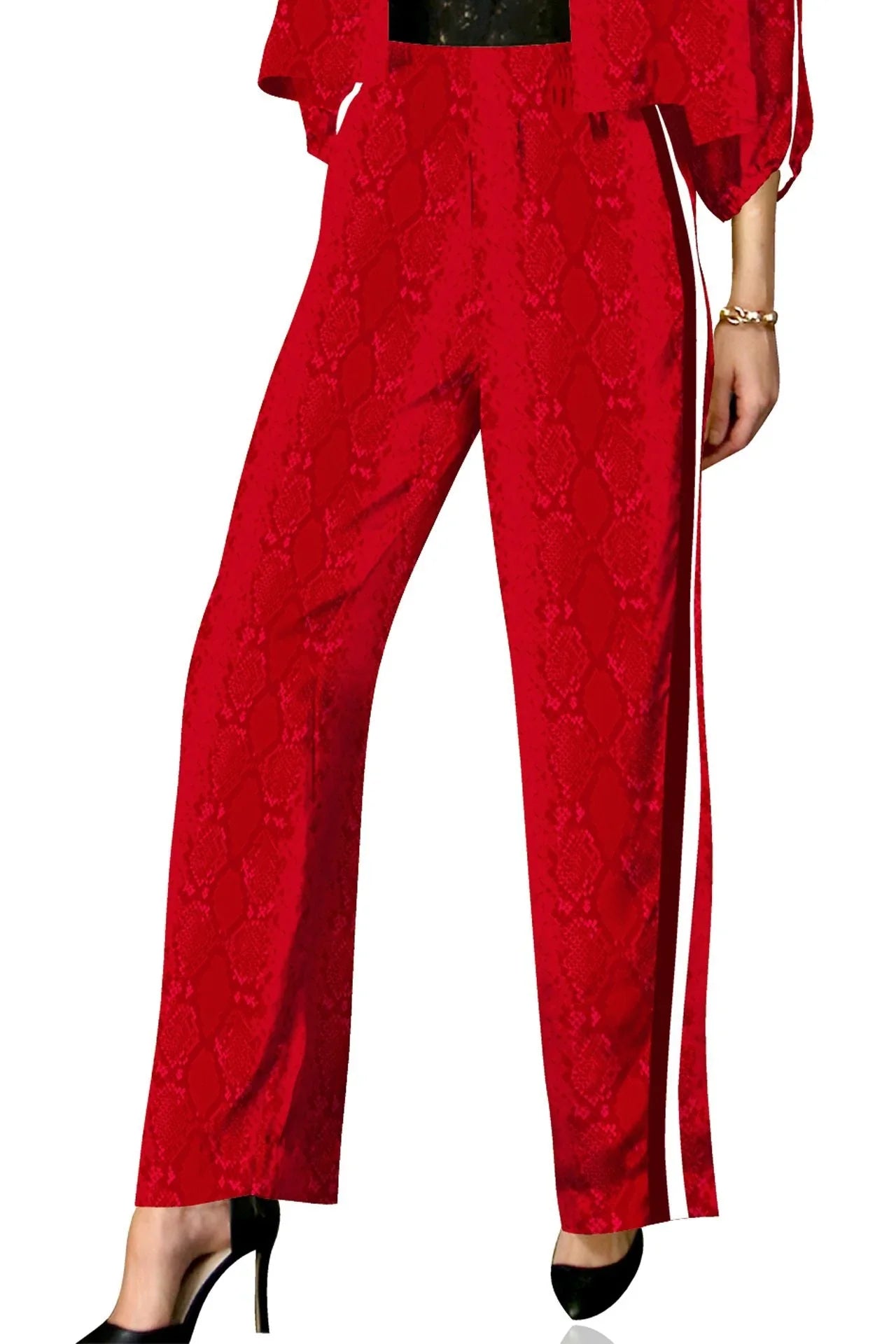 Biodegradable Fabrics Matching Suit Set in Blood Stone