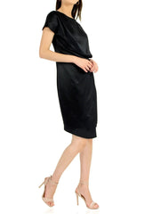 Belted Mini Dress In Black