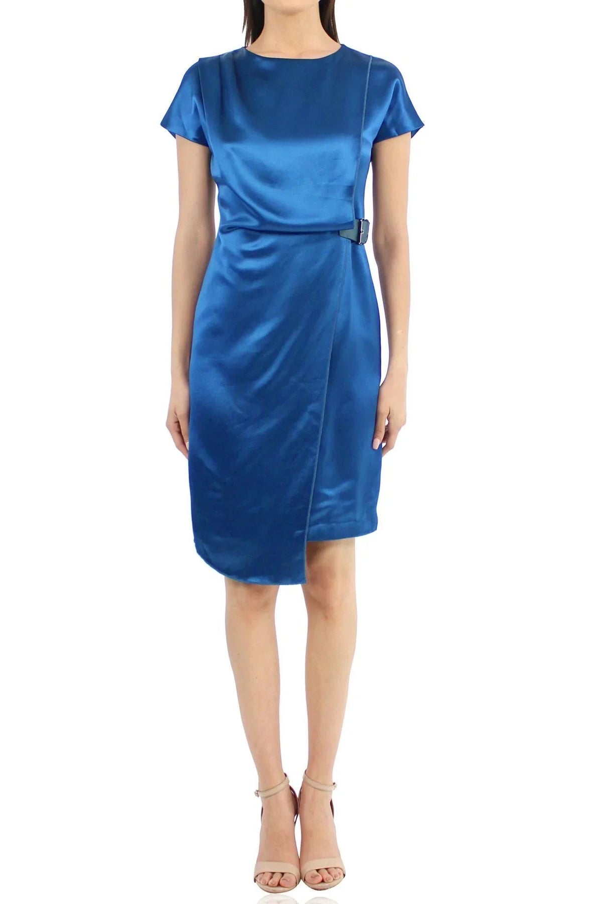 Belted Mini Dress In Blue
