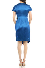 Belted Mini Dress In Blue