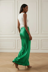 Antonia Green Silk Skirt