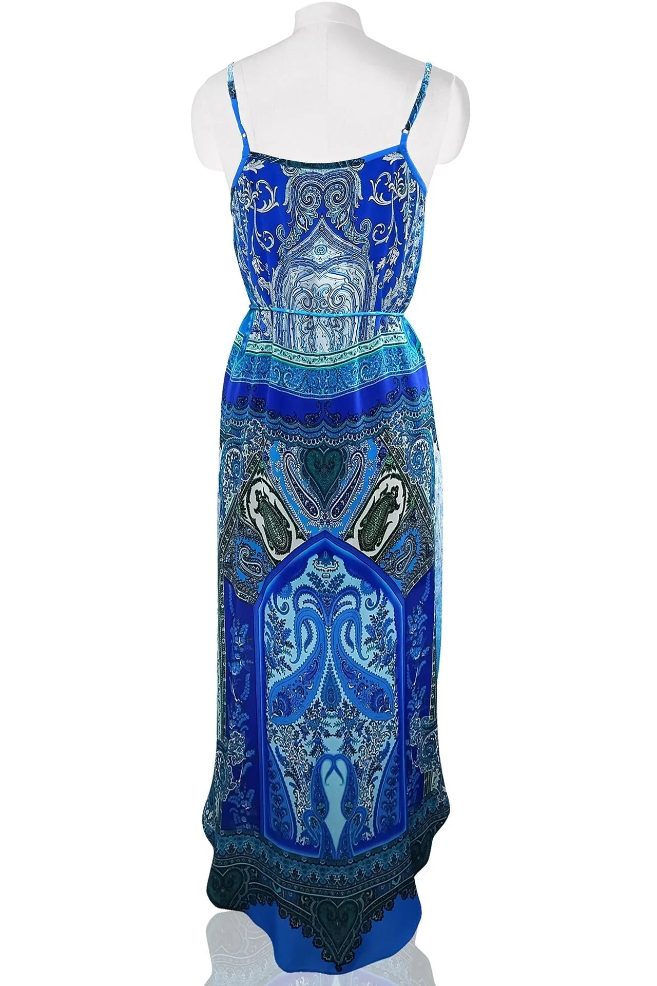 Blue High Low Cami Maxi Dress