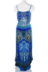 Blue High Low Cami Maxi Dress
