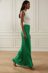 Antonia Green Silk Skirt