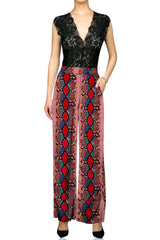 Biodegradable Fabrics Silk Pants in Blood Stone